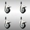 Service Caster 4 Inch 316SS Black Poly Swivel 7/8 Inch Expanding Stem Caster Set Lock Brake SCC-SS316TTLEX20S414-PPUB-BLK-78-4 - alternate 4